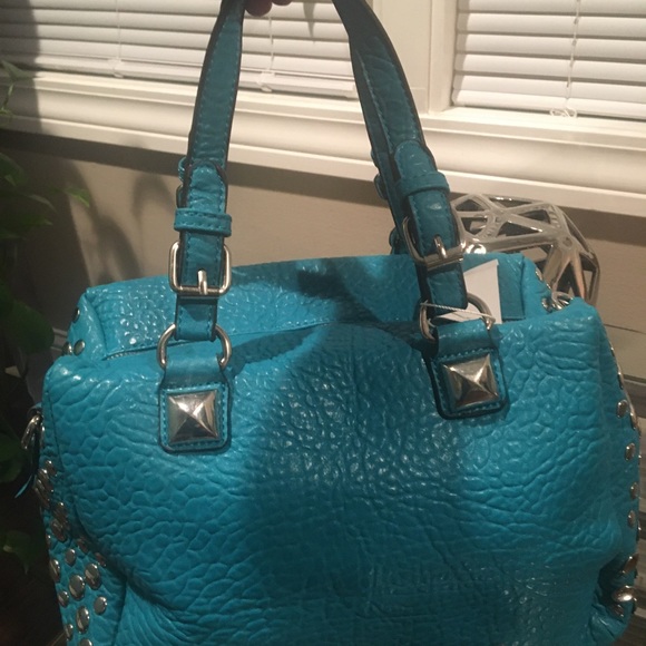 Studded Turquoise Handbag - Picture 5 of 5